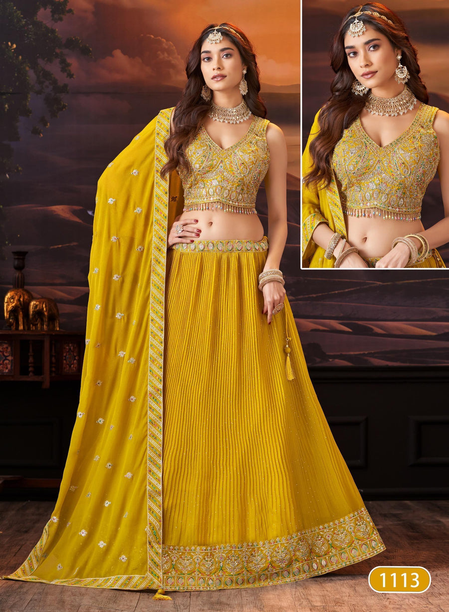 Heavy Embroidery Party Wear Lehenga Set - Wedding & Bridal