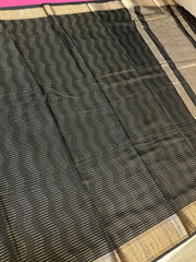 Black Cotton Silk saree