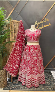 Plus size Party Wear Pink Lehenga set