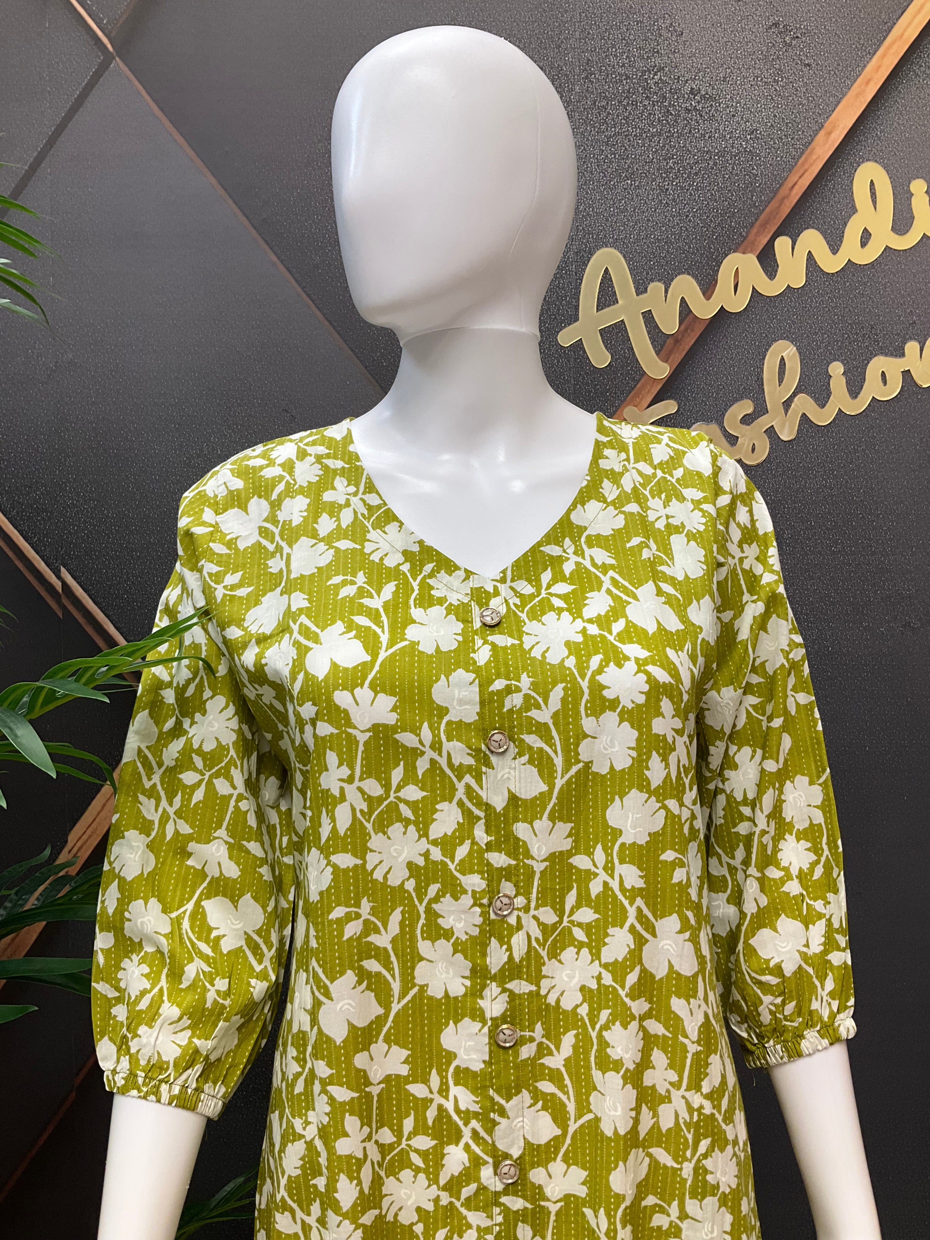 Pure Cotton Floral Frock/Kurti