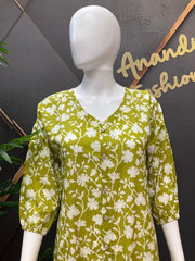 Pure Cotton Floral Frock/Kurti