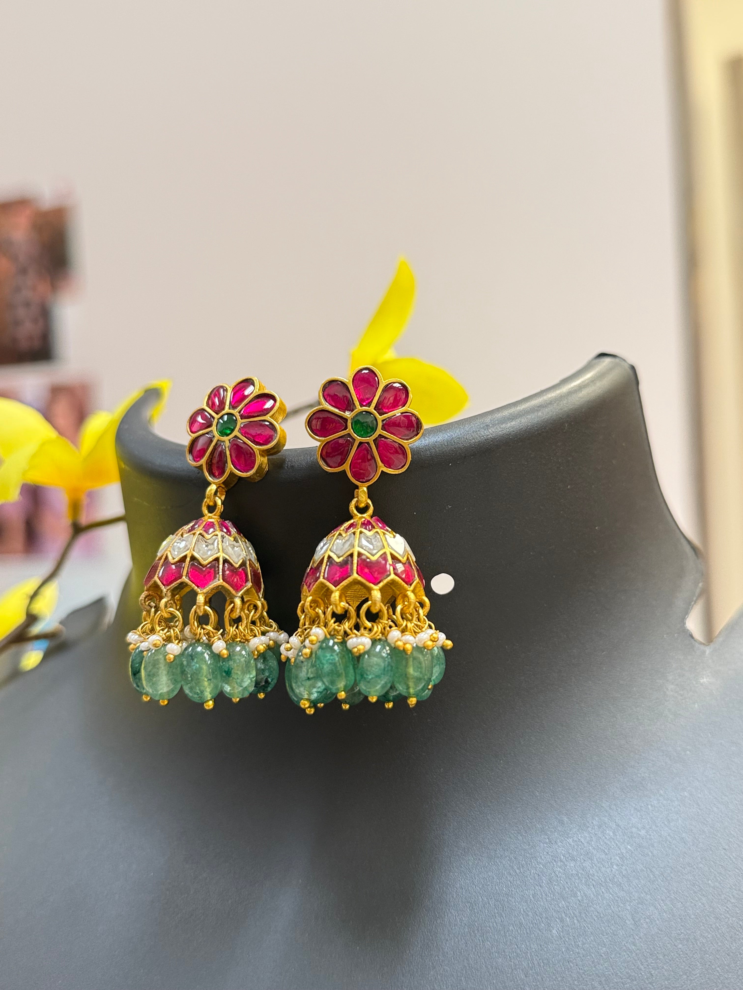 Jadau Kundan Earrings/Jhumkas