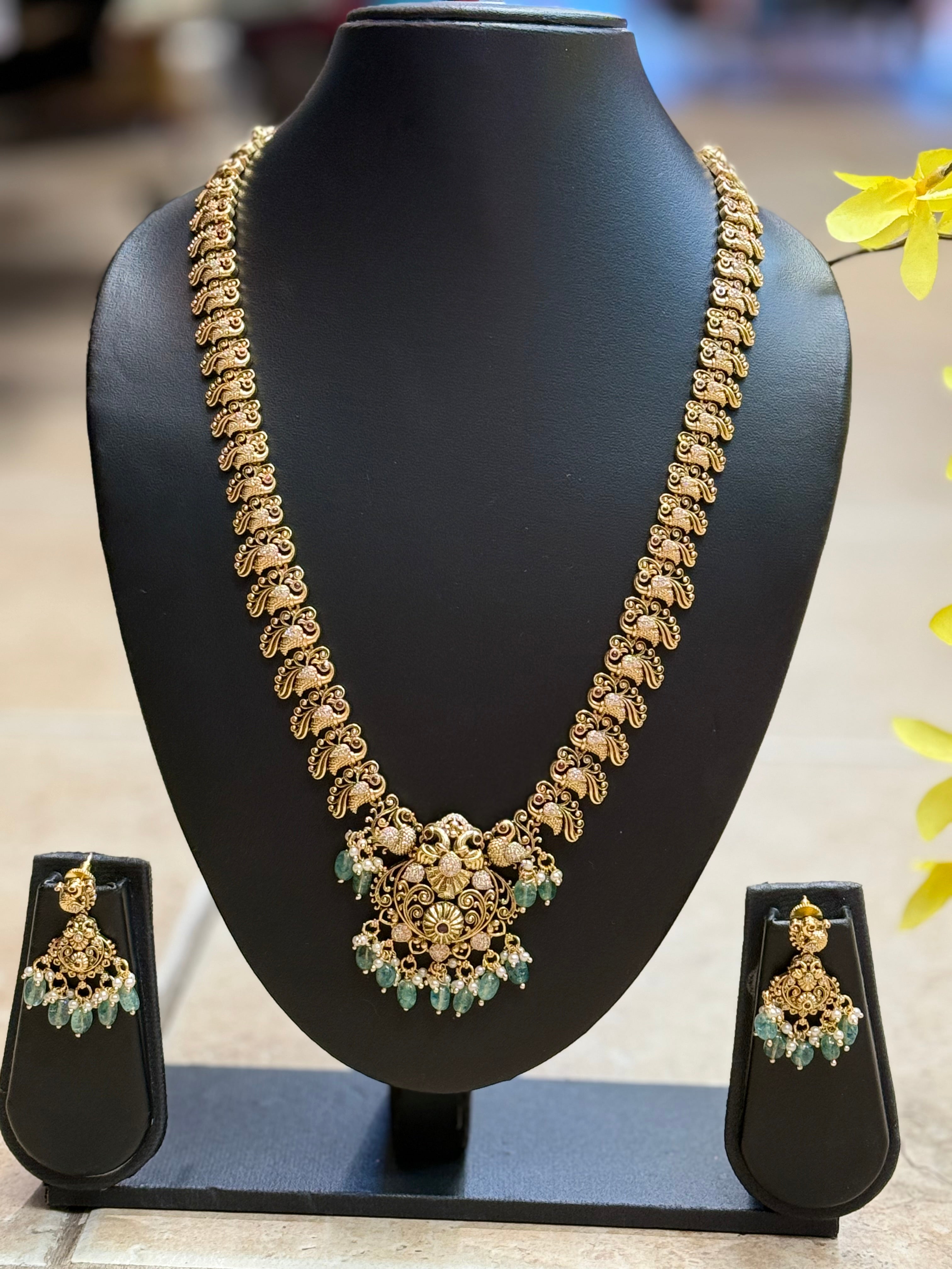 Antique Finish - Long Haram/Necklace set