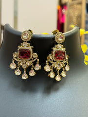 Kundan Necklace Set with Ruby Stone
