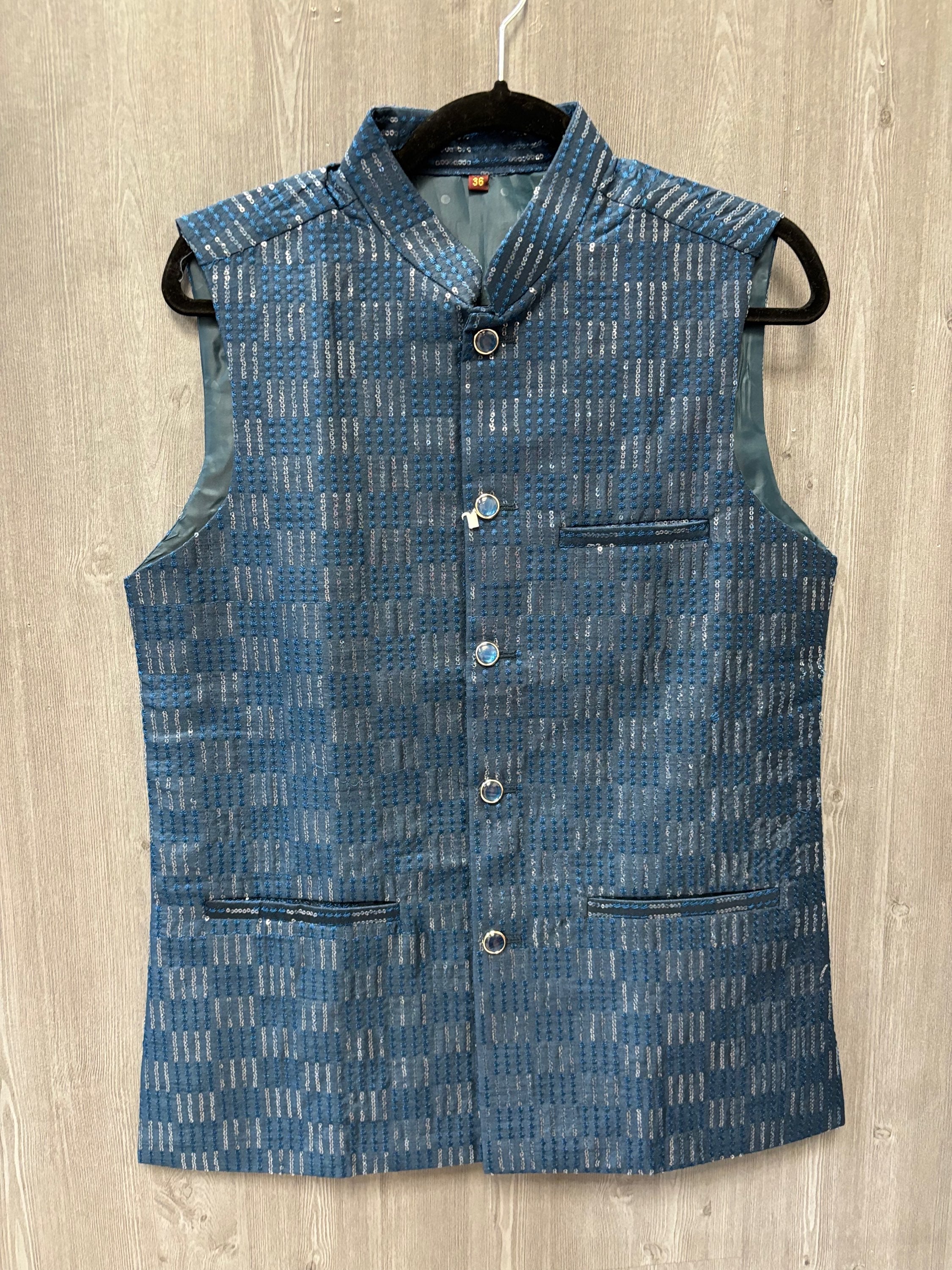 Modi Jacket - Men’s wear -Sequence work Vest/ Modi Jacket image 2