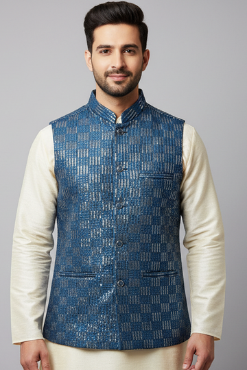 Modi Jacket - Mens wear -Sequence work Vest/ Modi Jacket