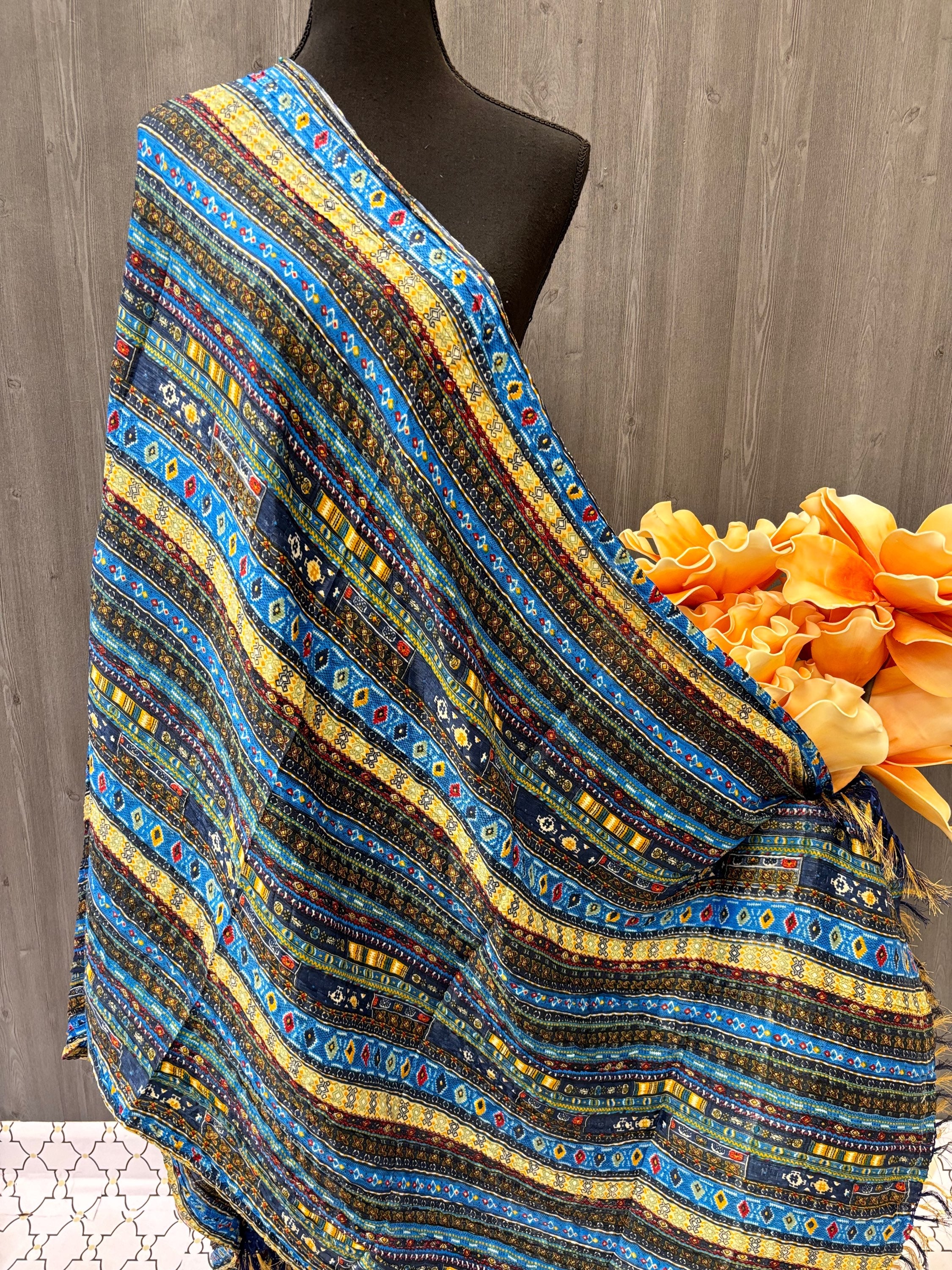 Chinon Dupattas - Soft Chinon Dupattas with Multicolor Designs image 9