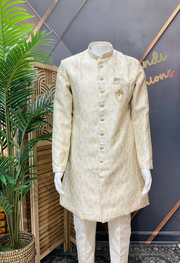 Beige - Mens Wear Sherwani set