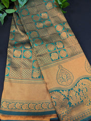 Pure Silk Saree - Copper Zari Work Traditional & Trendy 7 Colors
