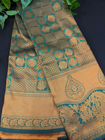 Pure Silk Saree - Copper Zari Work Traditional & Trendy 7 Colors