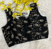 Sleeveless Black Work Blouse