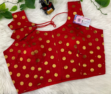 Indian Blouse - Print Sleeveless Blouse with Gold Prints