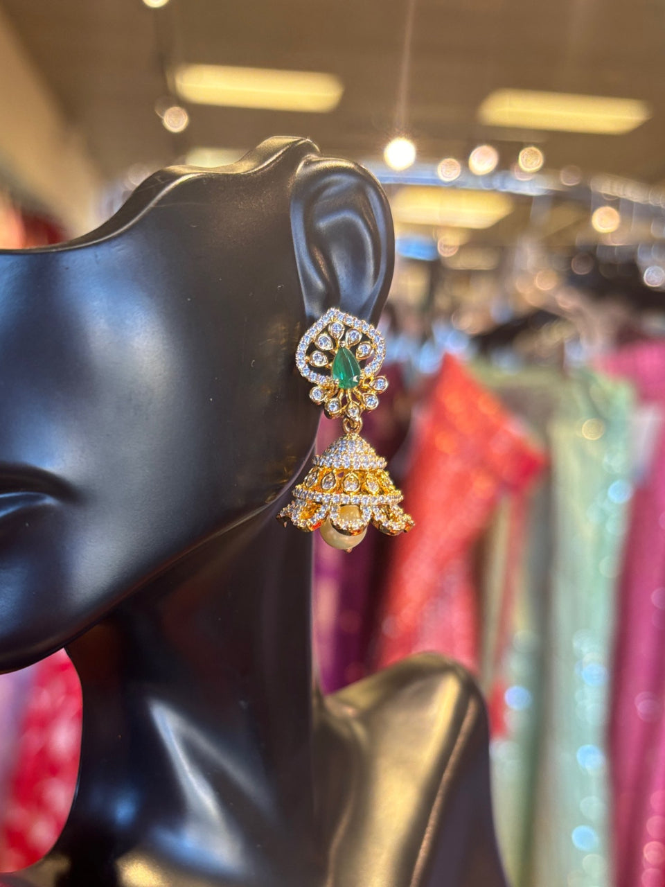 Jhumka Earrings - Attractive CZ Jhumkas/Earrings image 0