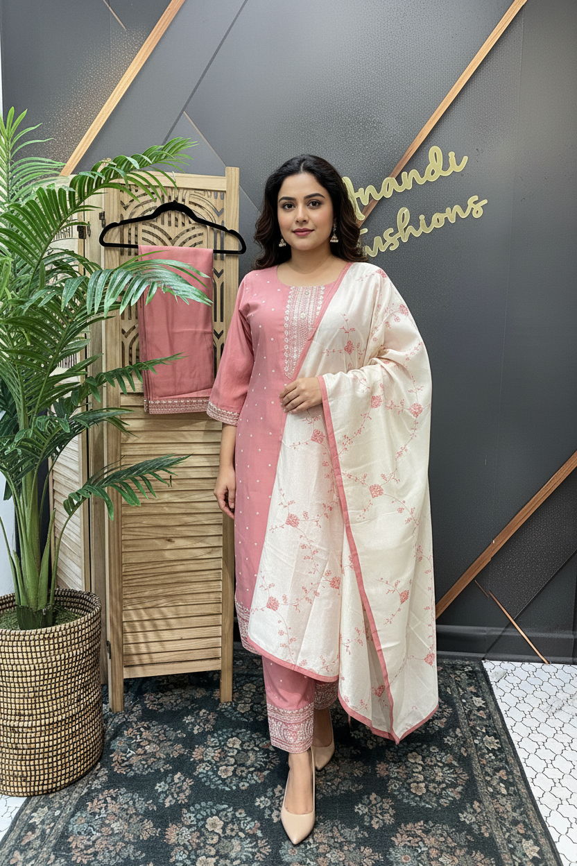 Women’s Plus Size Pastel Sets Kurti Set
