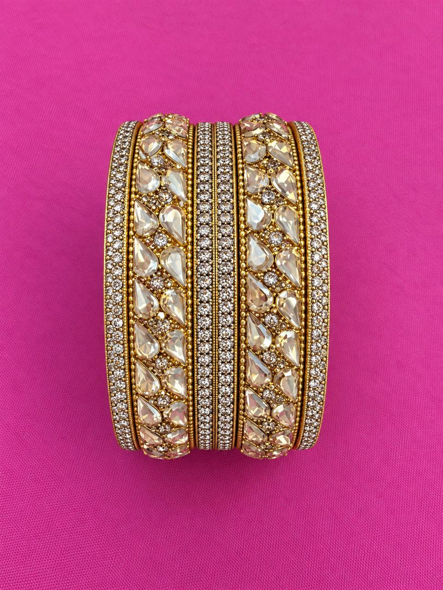 Gold Bangles set - set of 6 pieces