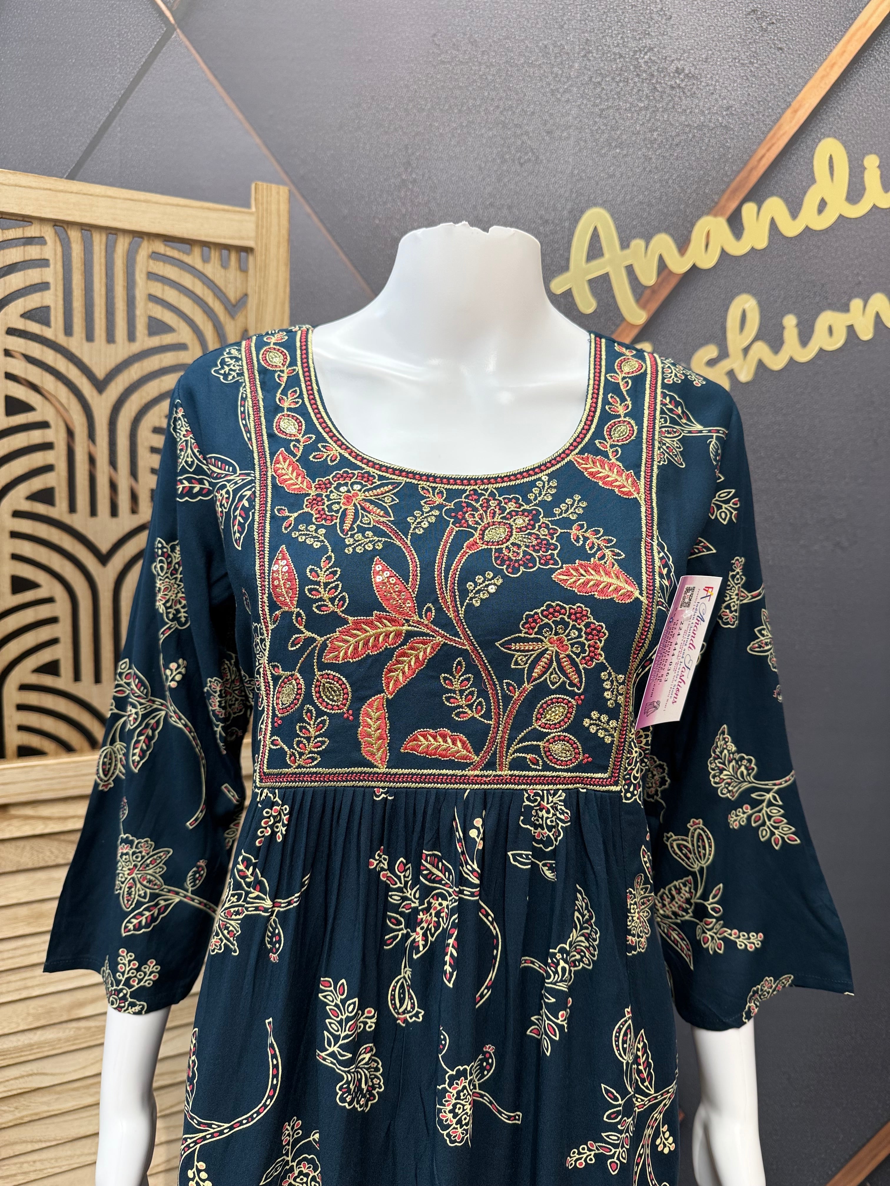 Peacock Blue- Kurti set