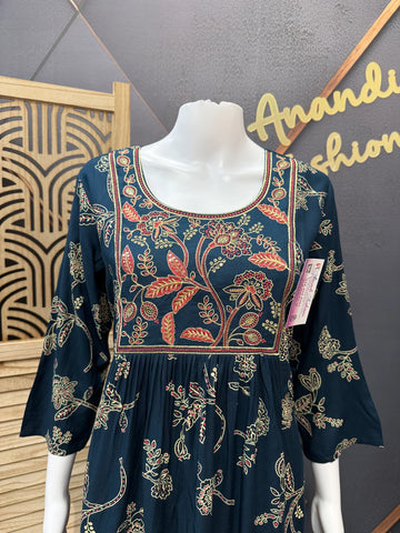 Peacock Blue- Kurti set