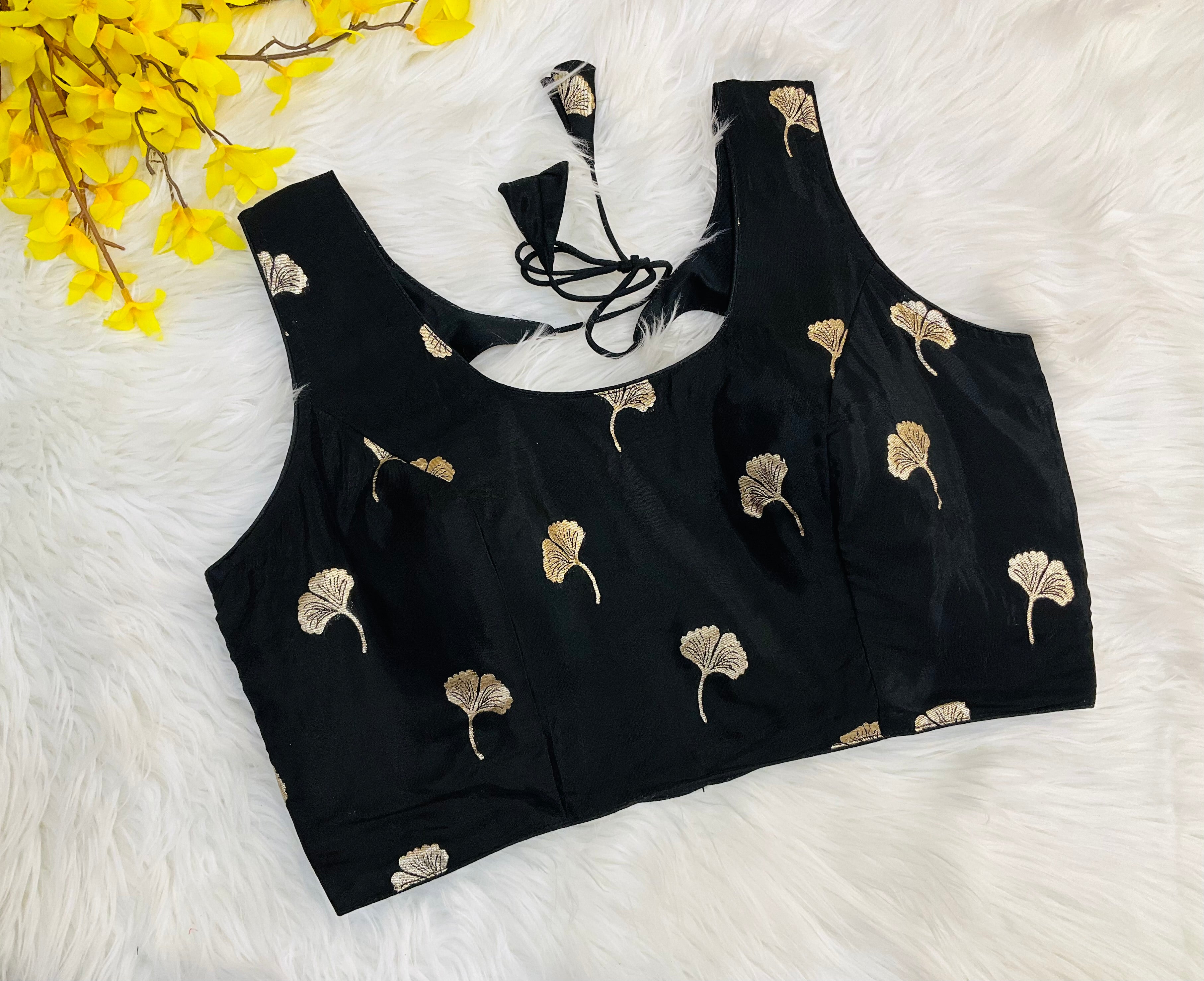 Back Opening Satin Silk Blouse - Women - Blouse - Anandi Fashions