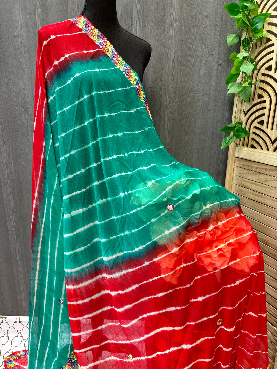 Chiffon Dupatta - Vibrant Chiffon Leheriya Dupattas image 0
