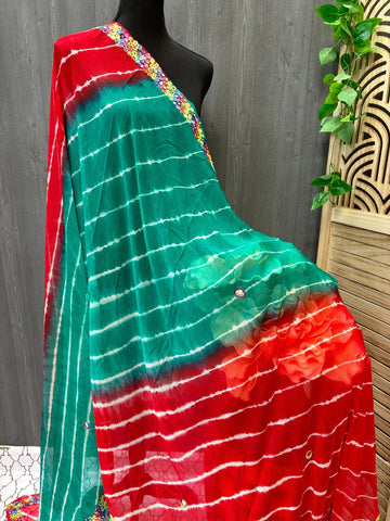 Chiffon Dupatta - Vibrant Chiffon Leheriya Dupattas