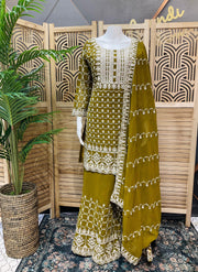 Heavy Designer Embroidery Sharara Set - Premium Party Wear