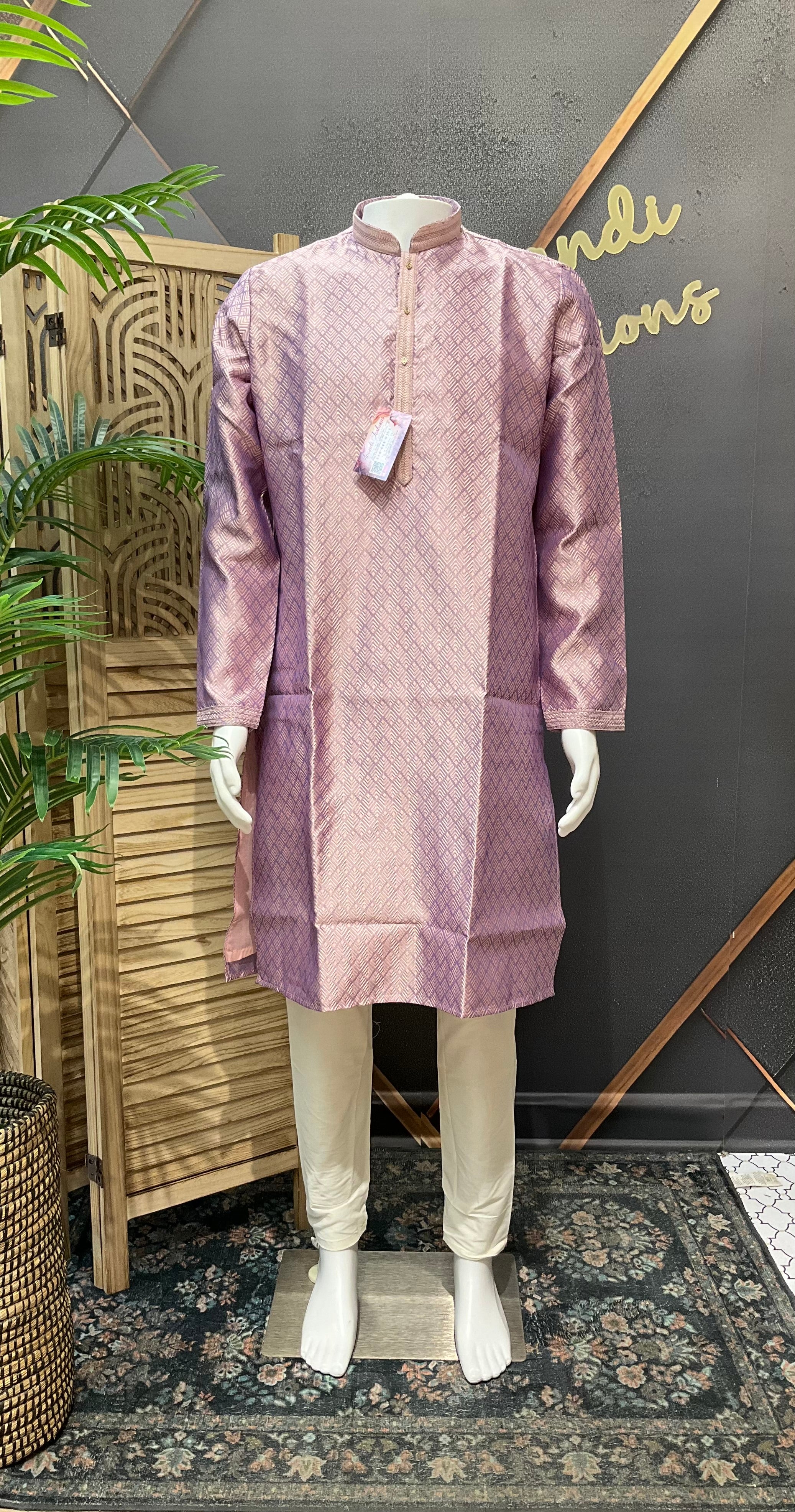 Lavender Color- Mens Wear Kurta set
