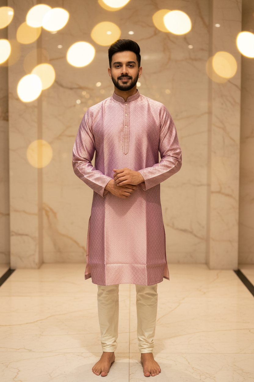 Lavender Color- Mens Wear Kurta set