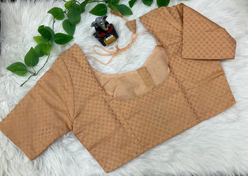 Peach brocade blouse