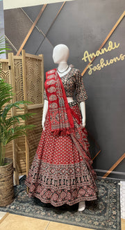 Pure Cotton Ajrakh Print Chaniya choli set