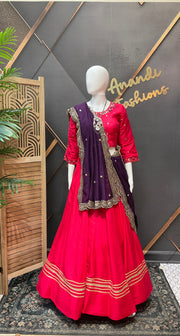 Pink Garba Chaniya Choli set