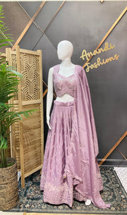 Pastel Purple Designer Lehanga set