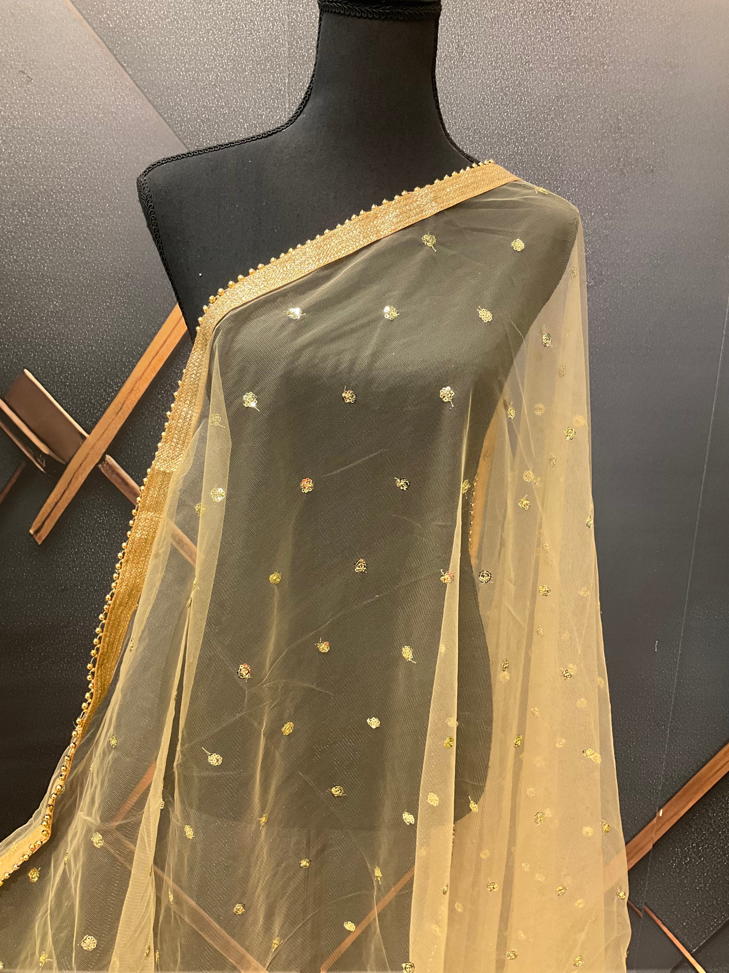 Gold Net Dupatta