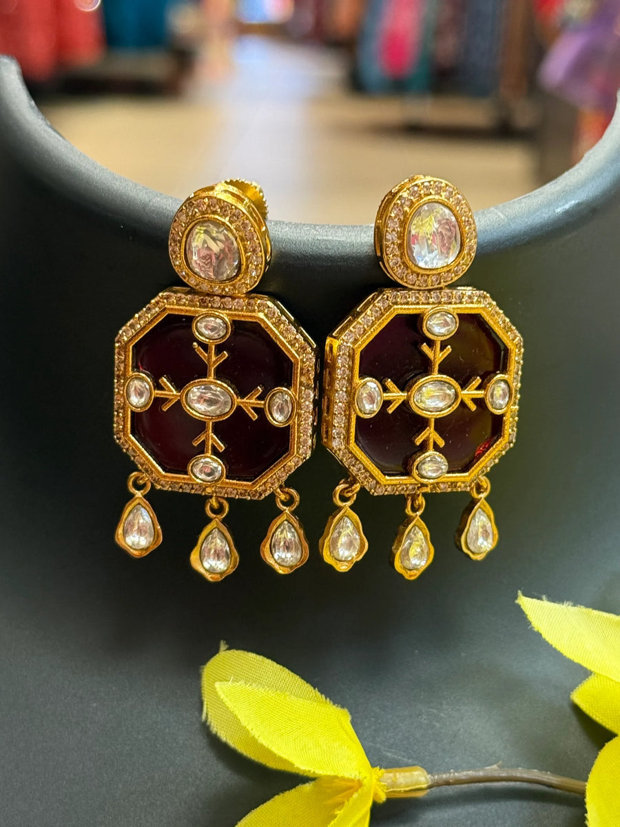 Designer Style Kundan Earrings