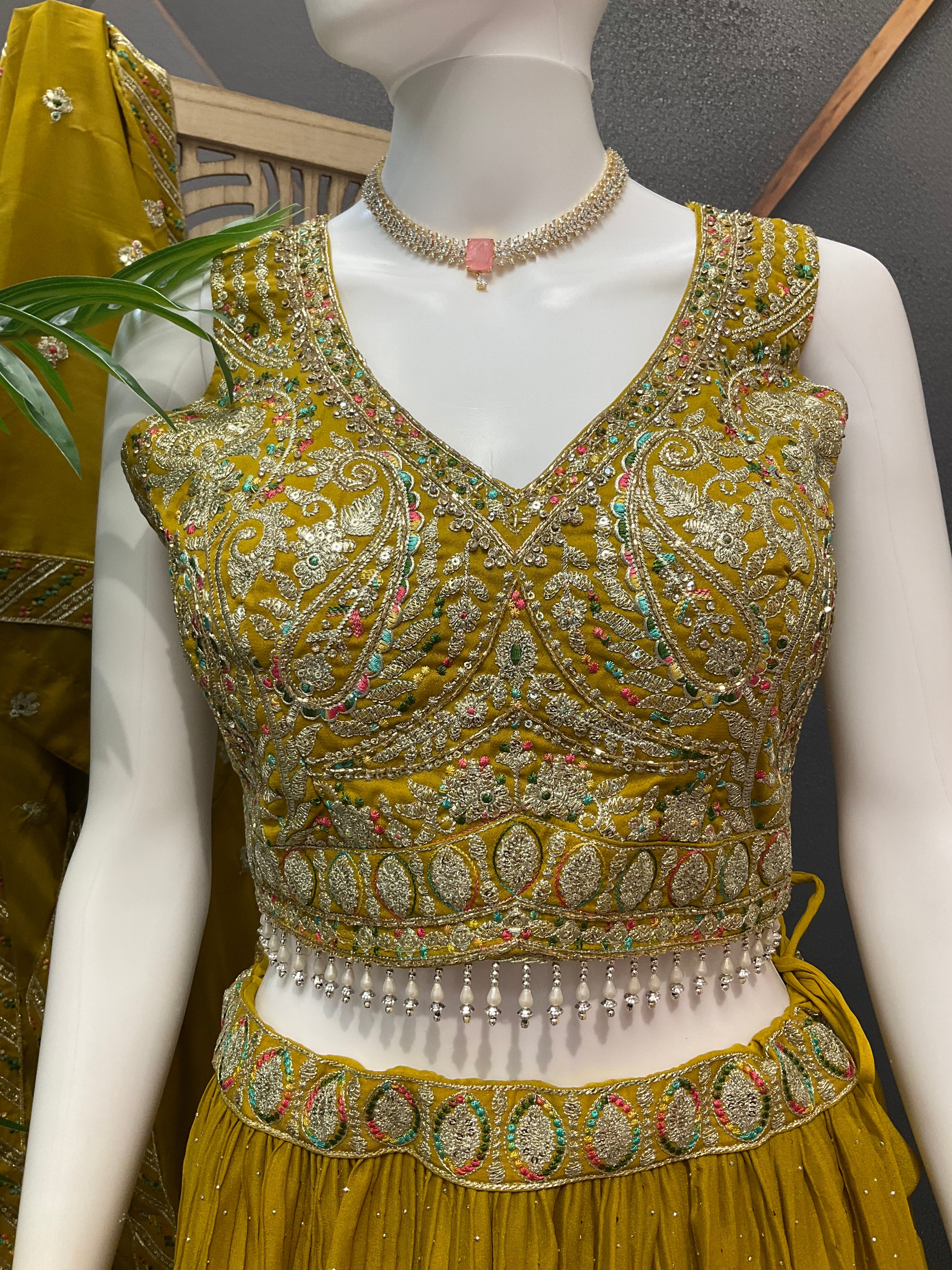 Heavy Party Wear Lehenga set with Embroidery work