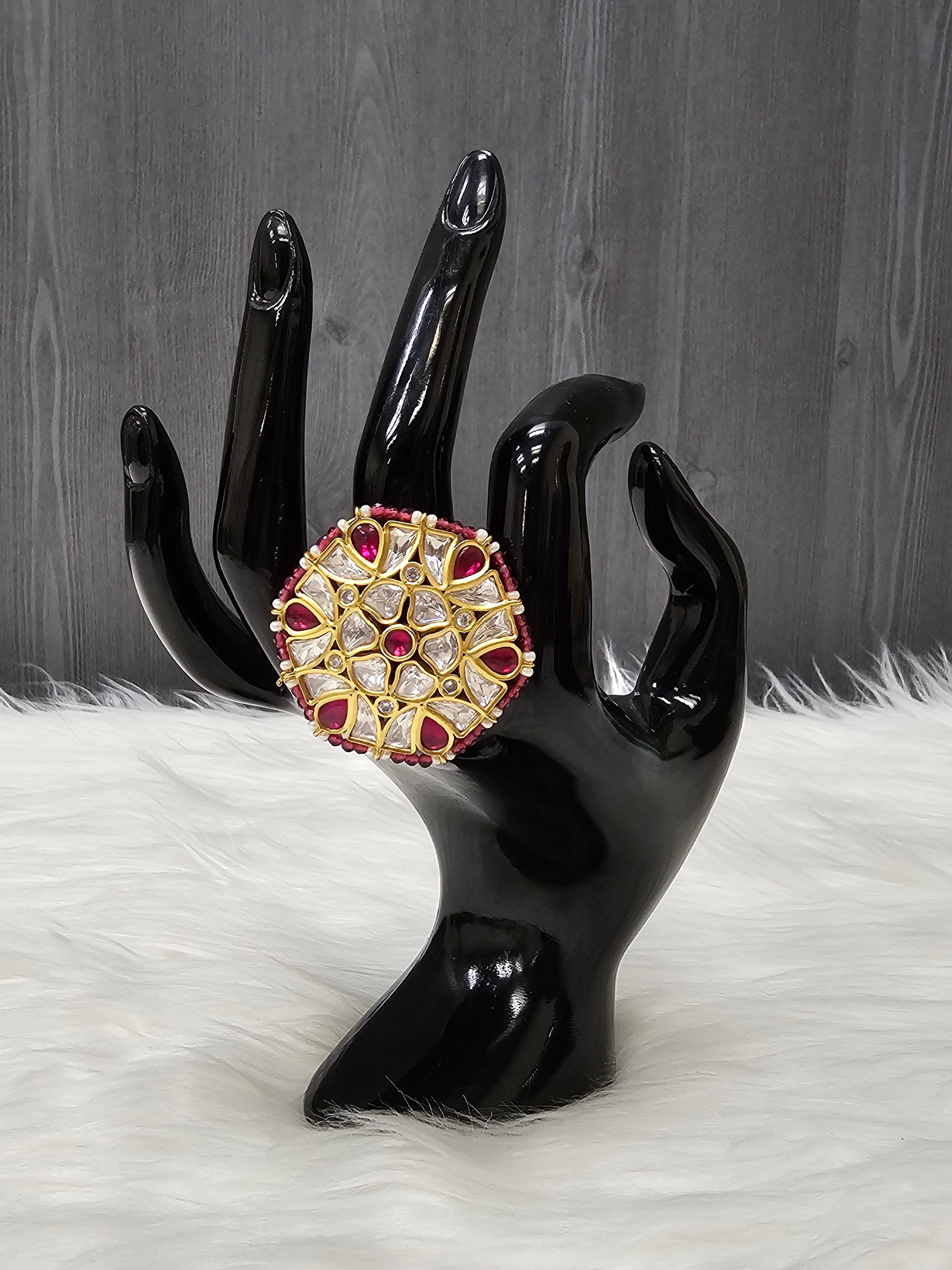 Statement Mossianite FingerRing- Adjustable image 0