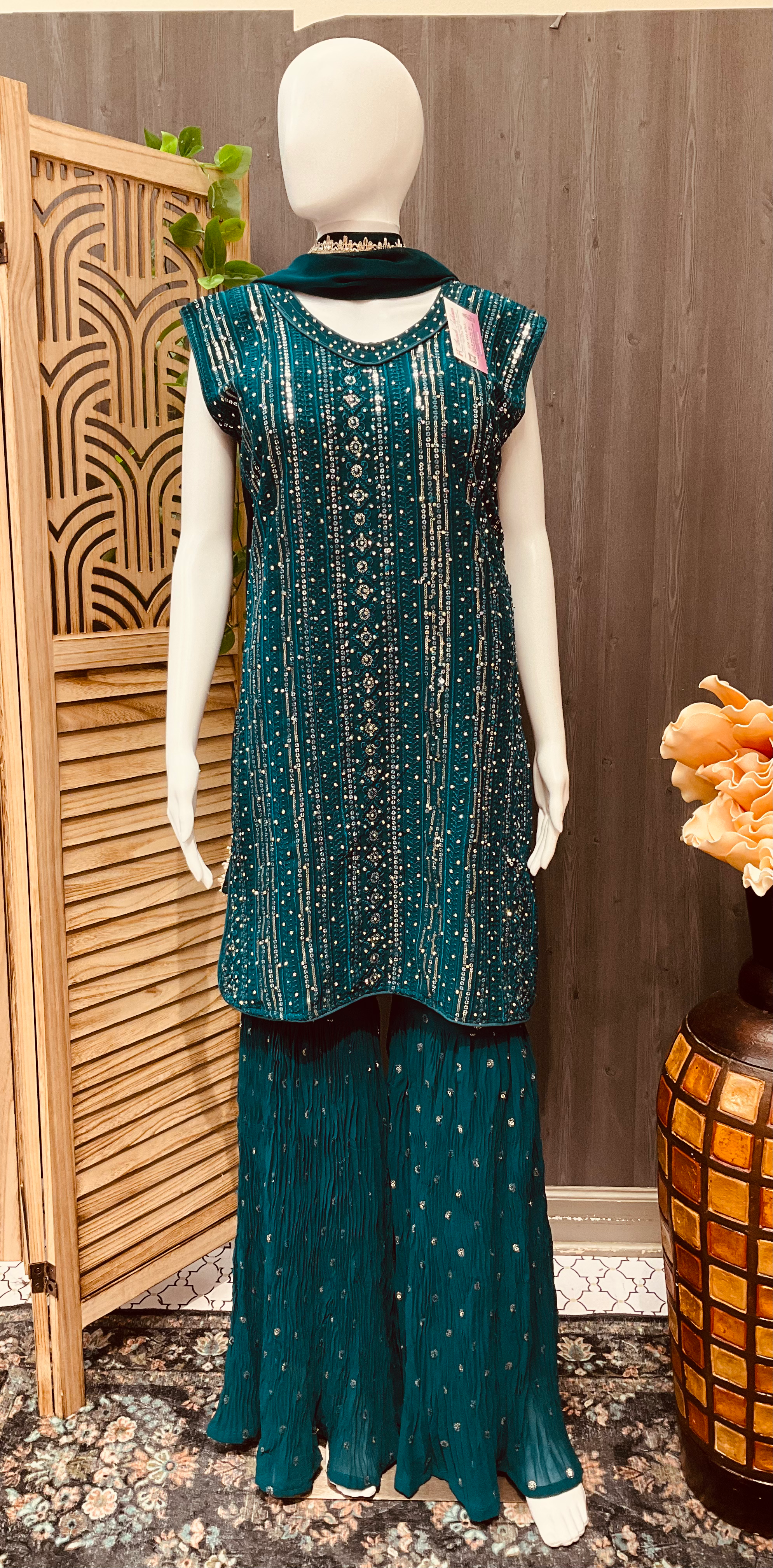 Heavy Work -Party wear Gharara Set image 1