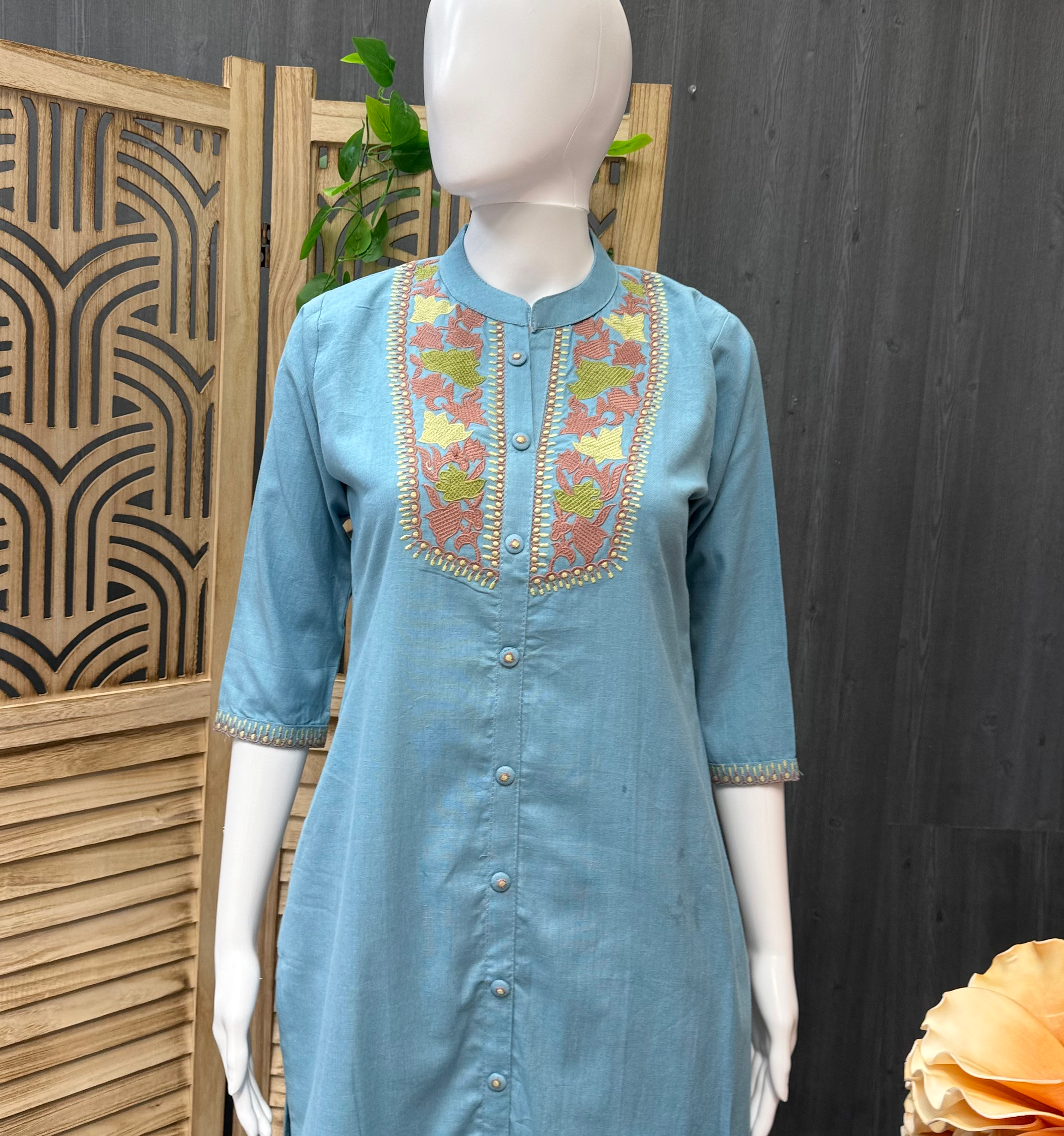 Teen Girls-Pure Khadi Cotton Kurta Sets image 1