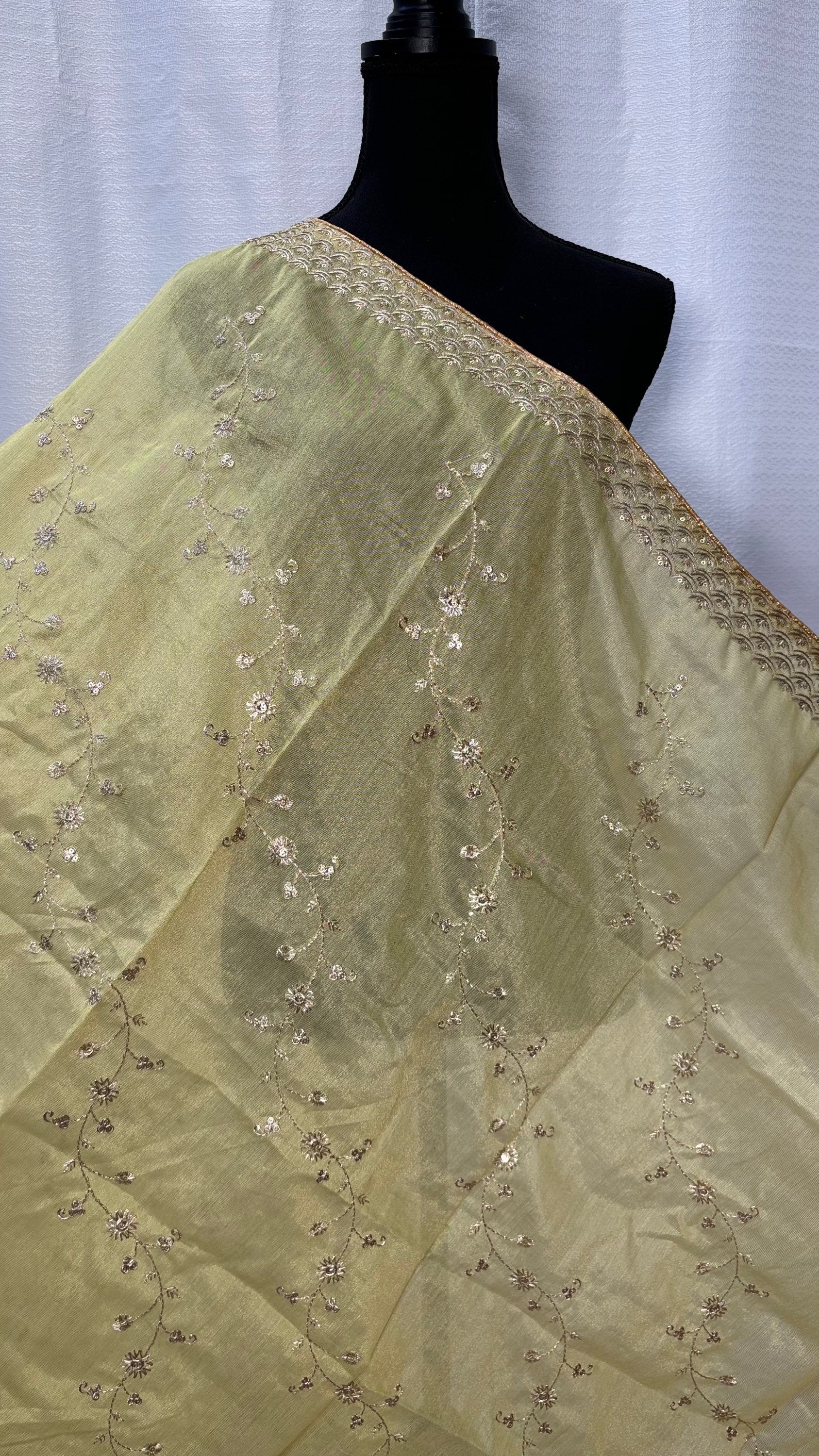 Dupatta for Women - Elegant Shimmery Zari work Dupattas image 1