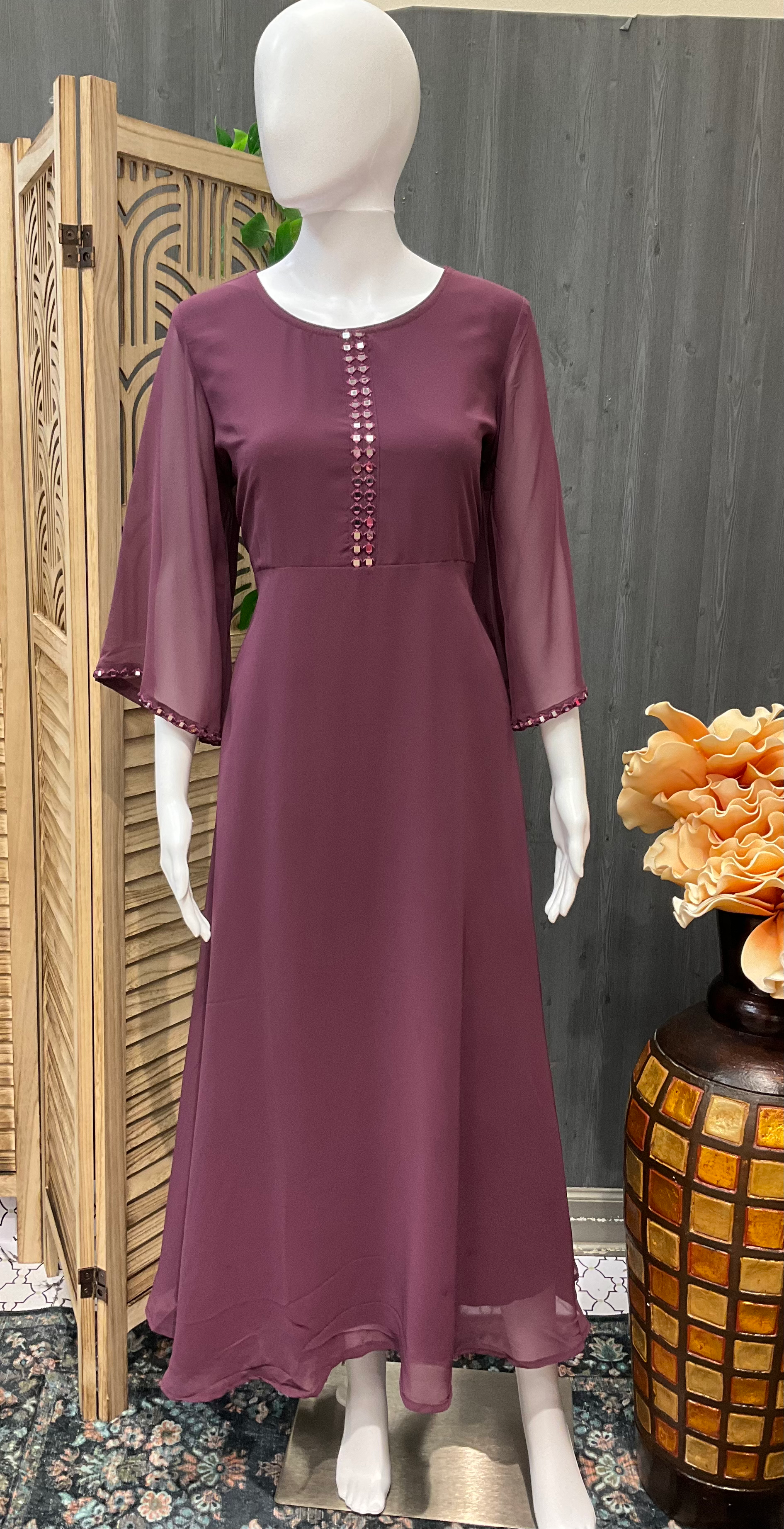 Long Frocks with real mirrors  image 2