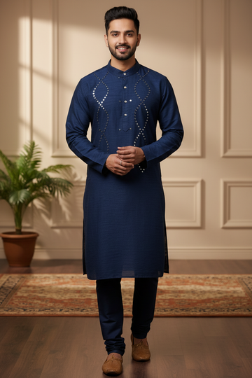 Mens kurta - Blue Kurta and Blue Pajama