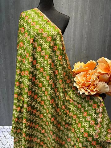 Chinon Dupatta - Drape yourself in theVibrant Charm of our Chinon Dupatta