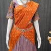 Kalamkari Half Saree Lehenga Set - Traditional Langa Voni