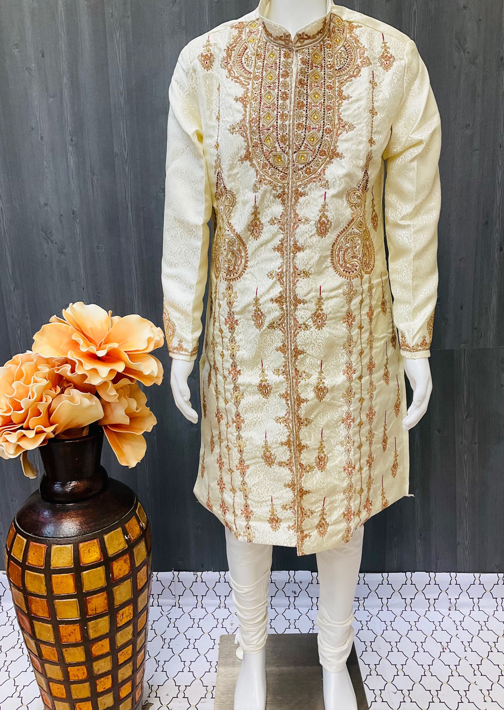 Sherwani - Men’s Bridal Wear Sherwani - Fits Sizes 42/44/46 image 1