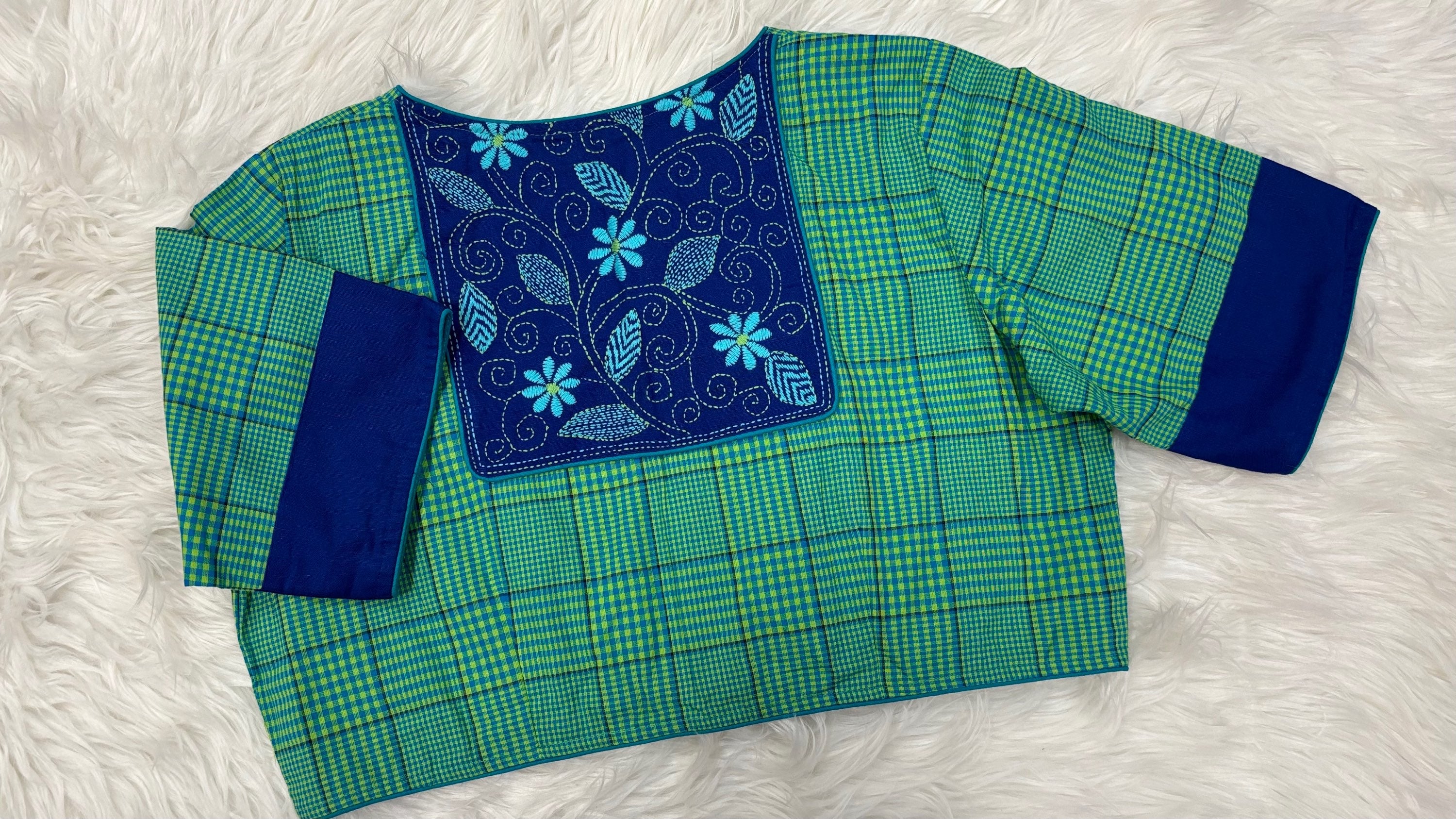 Pure Cotton High neck Blouse - Size 40 image 1