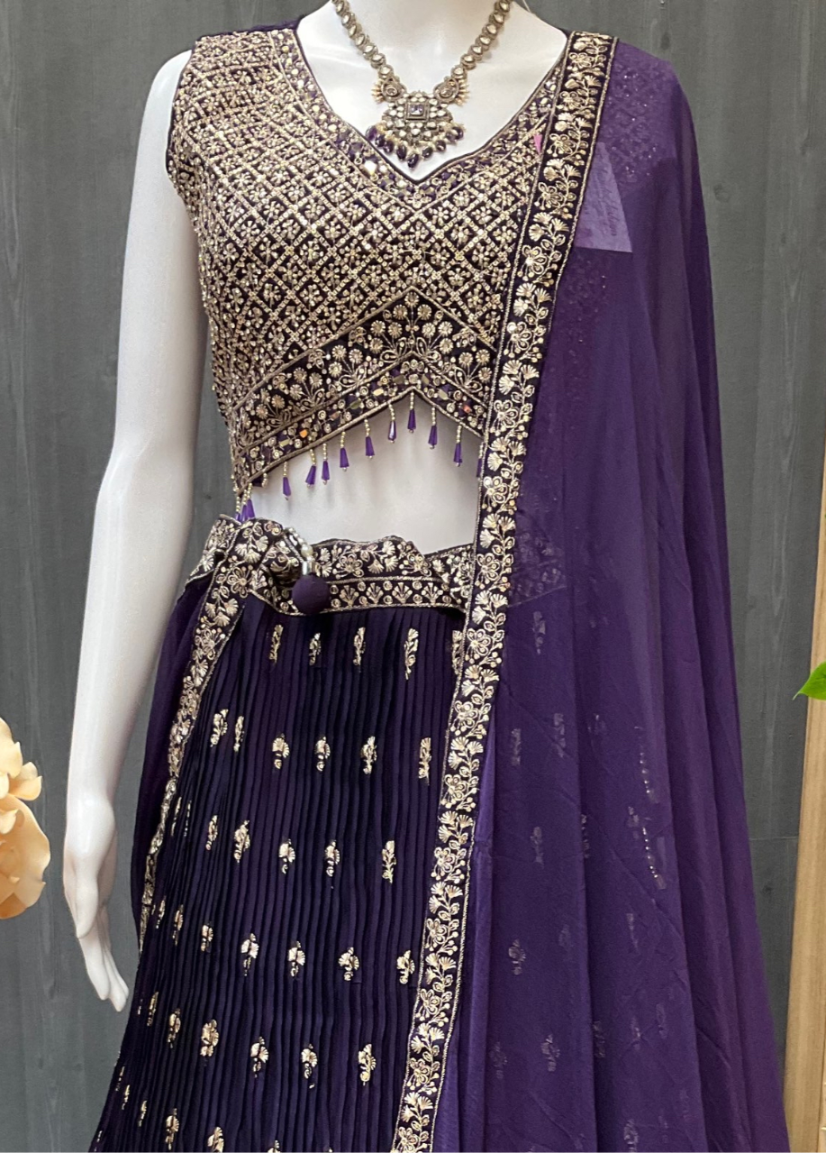 Heavy Work Lehenga set with Alia Cut Style Blouse image 1