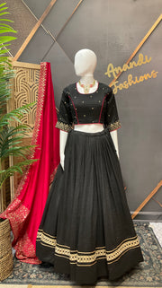 Black Silk Garba Chaniya choli