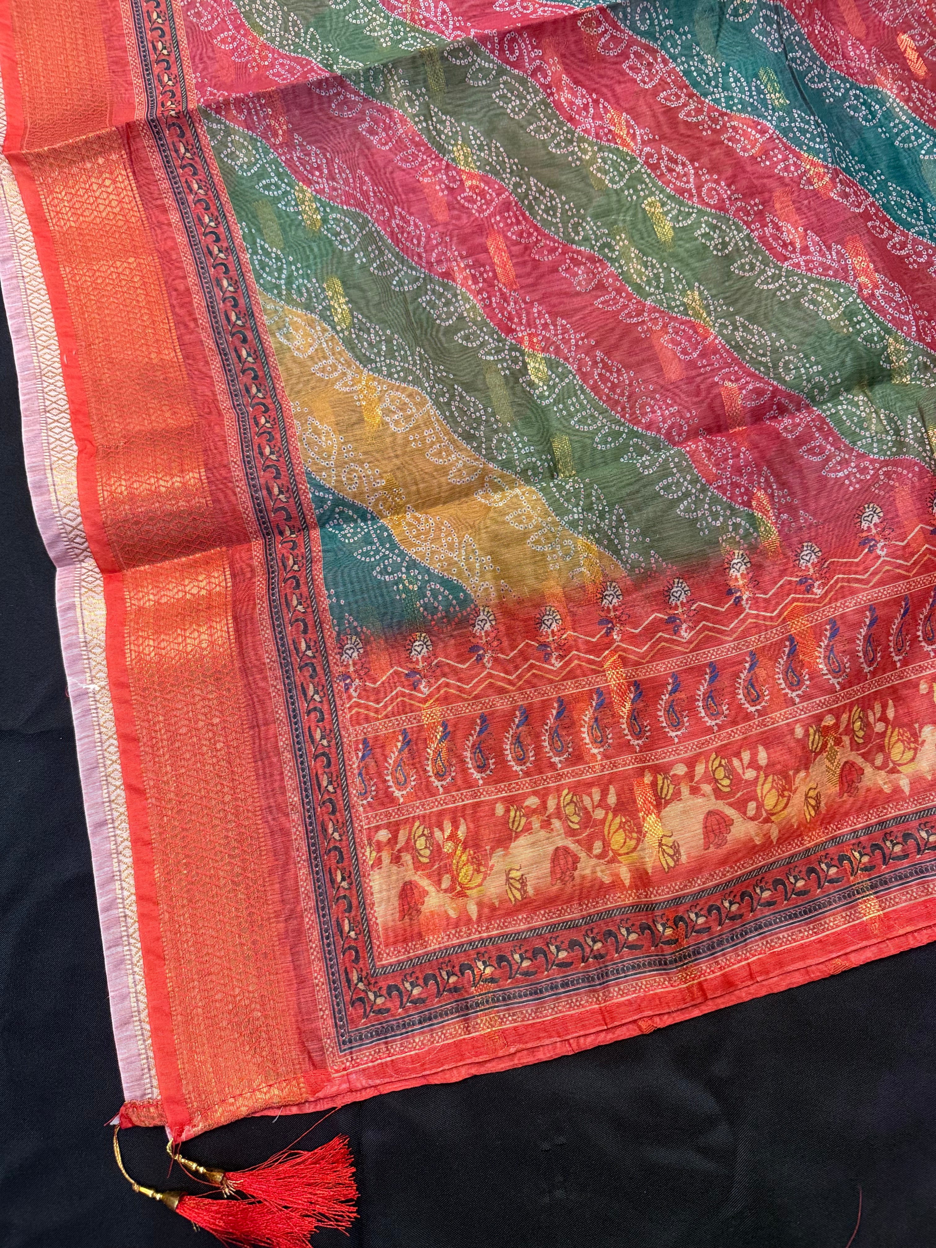Multicolor Digital Print Organza Dupatta