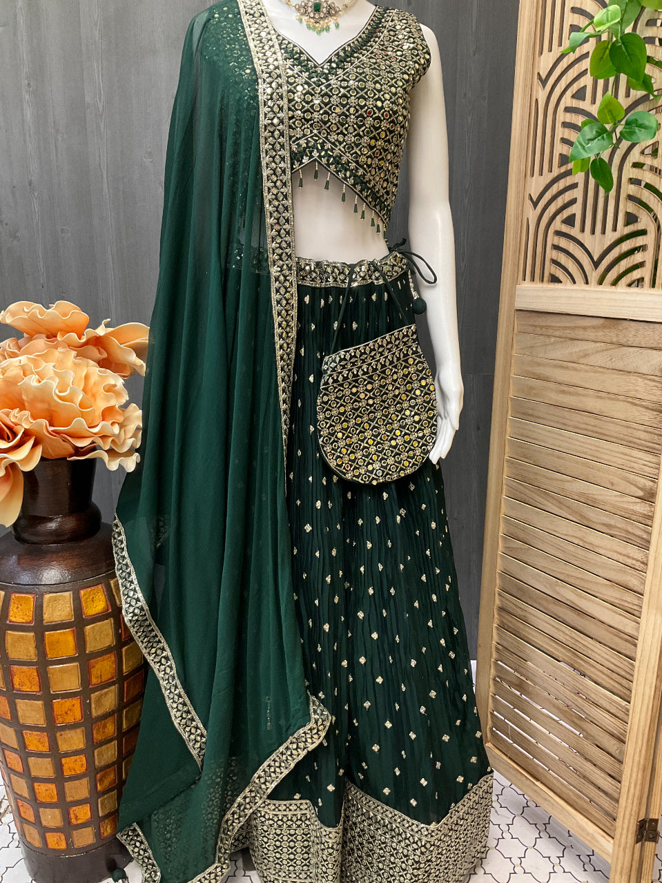 Heavy Party Wear Lehenga set with Alia cut Blouse image 4