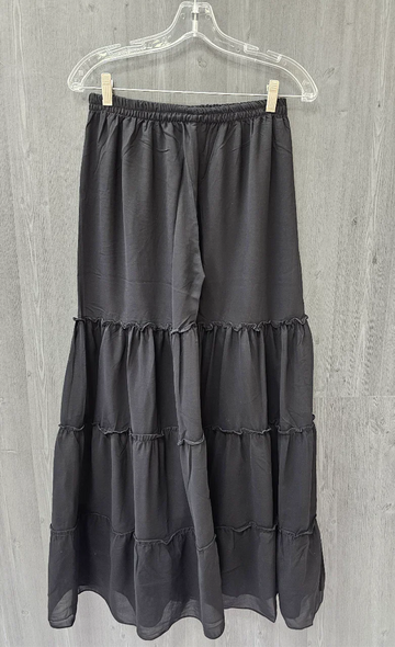 Size 36-Teenage Girls Georgette Black Sharara Set with Embroidery Work