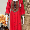 Red -Handloom Khadi Cotton Kurti